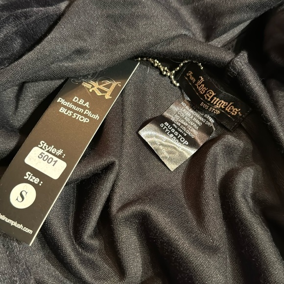 Bus Stop Los Angeles velour black track suit NWT S - Picture 4 of 13